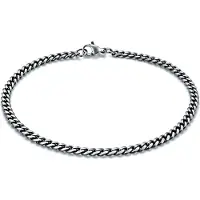 LGT JWLS Stalen heren armband Gourmet schakel Vintage 3mm-18cm