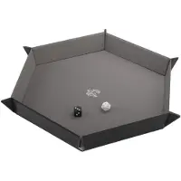 GameGenic Dice Tray Magnetic Hexagonal - Zwart / Grijs