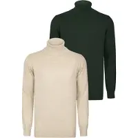 Felix Hardy Colturi - Trui 2 Pack - 100% Katoen Heren Beige-Groen - L