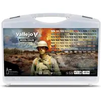 Vallejo Hobbyverf Acrylverf - 70253 Model Color - Militaire Koffer - Camouflage en Uniforms - Acryl Set - 80x Verf set - 80 x 18 ml