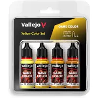 Vallejo Hobbyverf Acrylverf - 72378 Game Color - Yellow Color Set - Acryl Set Verf set - 4x 18 ml