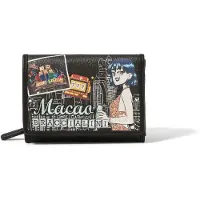 Braccialini Portemonnee petrol / zwart / wit