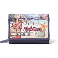 Braccialini Portemonnee neonoranje / rosa / wit