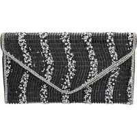 Faina Clutch zwart / transparant