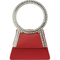 Faina Clutch rood / zilver
