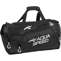 Aqua Speed Duurzame Lichtgewicht Sporttas / Zwemtas - Zwart - Maat M (48x25x29 cm) - 34L - Hoogwaardig Polyester