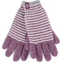 Heat Holder - Gestreepte dameshandschoenen voor de winter - Rose (Oslo)