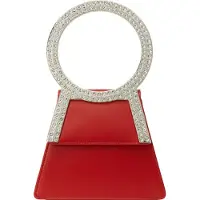 Faina Handtas rood / zilver / transparant