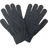 Sock Snob Gebreide magische handschoenen van thermo wolmix voor heren - Grijs