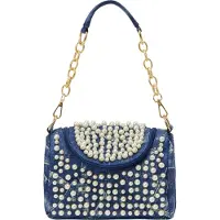 Faina Schoudertas blauw denim