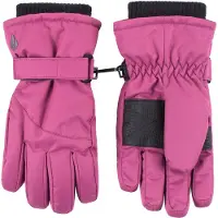 Heat Holder Meisjes Winter Fleece Gevoerde Thermische Ski Sneeuw Handschoenen - Roze
