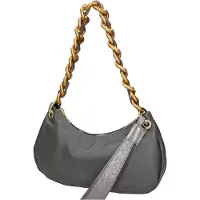 Gave Lux Stijlvolle dameshandtas van echt leer, model Sauvage, met gouden ketting en afneembare schouderband