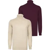Felix Hardy Colturi - Trui 2 Pack - 100% Katoen Heren Beige-Bordeaux - 2Xl