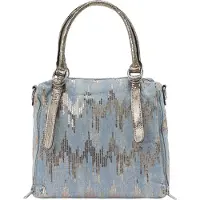 Faina Handtas blauw denim / zilver