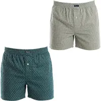 Abanderado Verpakking van 2 Essentiële Katoenen Heren Boxershorts met Elastische Tailleband A0100