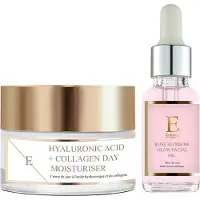 Erthskin London Rose Blossom Glow Gezichtsolie + Hyaluronzuur & Collageen Dagcrème 1 St