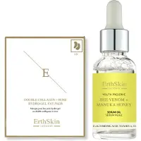 Erthskin London Bijengif + Manuka Honing Serumolie + Dubbele Collageen Oogkussentjes 1 St