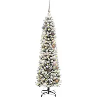 vidaXL Kunstkerstboom Wit 150 cm PVC en Metaal en Plastic