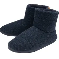 Dunlop Heren Binnenboot Slippers | | Geheugenschuim | Thuis Kamer Slaapkamer | Harde Zool | Geweldig Cadeau voor Hem - Marineblauw
