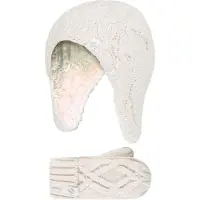 Heat Holder Meisjes Majestueuze Trapper Hat Mitts Set - Buttercream