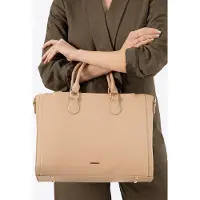 WITTCHEN - Dames Laptoptas - Eco-leer - 14.5" - Beige
