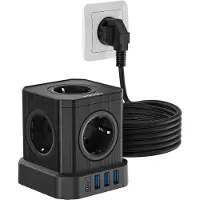 Voomy Power Cube S6 - 5 Meter - Zwart