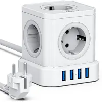 Voomy Stekkerdoos - 5-voudig - USB -