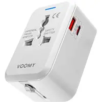 Voomy Wereldstekker USA, Europa, Engeland, Australië + meer – USB