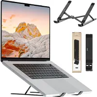 Voomy ECO T5 - Laptop Standaard - Recycled - Zwart