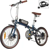 Maxtron Smart20 Elektrische Fiets – 20 Inch Opvouwbare E-bike – 36V 5.2Ah Accu – Actieradius tot 40 km – Shimano 7 Versnellingen – Schijfremmen – Stadsfiets –Inclusief gratis cijferslot– Blauw