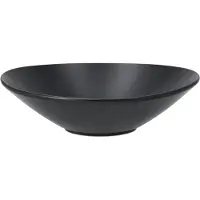Scandi Living Terra saladeschaal Zwart steengoed, Ø30 cm