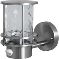 Osram ENDURA Classic buitenlamp met bewegingssensor, IP44, roestvrij staal in staalgrijs, E27-fitting, lamp niet inbegrepen