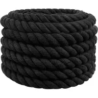 vidaXL Touw Zwart 4 x 4 x 2500 cm Katoen