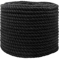 vidaXL Touw Zwart 1,2 x 1,2 x 25000 cm Katoen