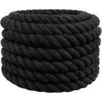 vidaXL Katoenen Touw 30 mm 25 m Zwart 100% katoen