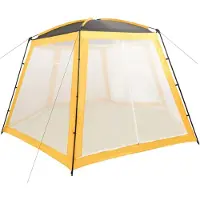 vidaXL Zwembadtent 500x433x250 cm stof geel