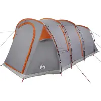 vidaXL Tunneltent Grijs en Oranje 505 x 330 x 204 cm