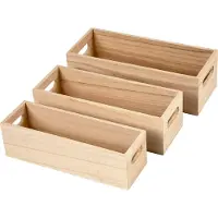 Creativ Company Houten Opslagkratten Set H:7,5-6,5 cm