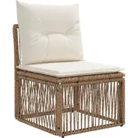 vidaXL Tuinbank Set 5 st Beige poly rattan