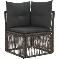 vidaXL Tuinbank Set 5 st Grijs en Donkergrijs poly rattan