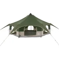 vidaXL Familietent 18-persoons Groen 185T Polyester met PU Coating