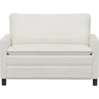 vidaXL Bank Crèmekleurig 126 x 81 x 87,5 cm Polyester