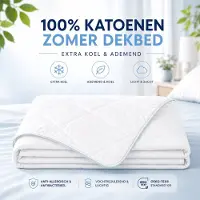 Droomtextiel Zomerdekbed katoen 140x220 cm - Koel & Ademend – Licht Zomer Dekbed – 100% Katoen – Ideaal bij Warm weer