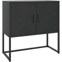 vidaXL Dressoir 75x35x75 cm staal zwart