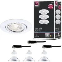 Paulmann inbouwspot BASE wit 9 cm 4,9 W 827 draaibaar 3x dimbaar BASE,, wit / opaal, Woon-/ Eetkamer, metaal, Modern