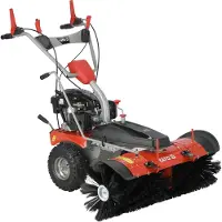 YATO Professionele Benzine Veegmachine – 100 cm Werkbreedte – 4.7 PK Loncin Motor – 3 Versnellingen Vooruit & 1 Achteruit – 81 kg Radiaalveger / Sneeuwschuif Optie