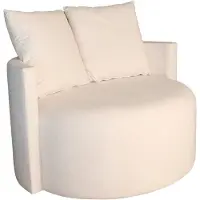 Lizzely Garden & Living Fauteuil loveseat velvet creme draaibare fauteuil