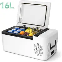 Puluomis Compressor Koelbox Elektrisch 12V en 230 volt - Camping Koelkast - Auto - Koeling en verwarming - 16L - Frigobox - Wit