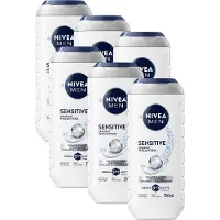 Nivea MEN Sensitive Douchegel Mannen - 3-in-1 Shower Gel - Shampoo - Voordeelverpakking - 6 x 250 ml