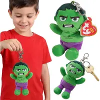 Sarcia.eu TY MARVEL Hulk Knuffel, sleutelhanger, BEANIE BABIES, rugzakhanger 12 cm